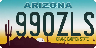 AZ license plate 990ZLS