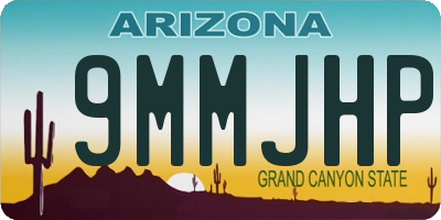 AZ license plate 9MMJHP