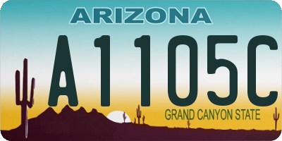 AZ license plate A1105C