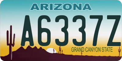 AZ license plate A6337Z