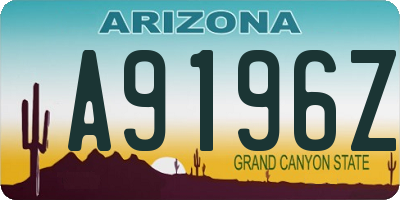 AZ license plate A9196Z