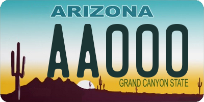 AZ license plate AA000