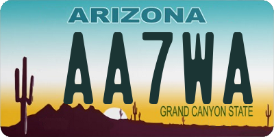 AZ license plate AA7WA