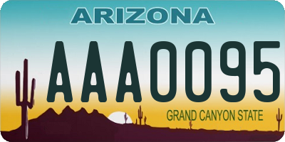AZ license plate AAA0095