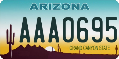 AZ license plate AAA0695