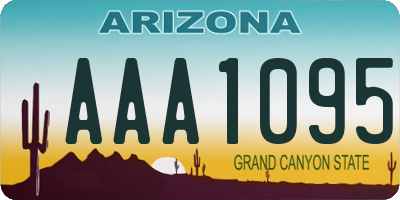 AZ license plate AAA1095
