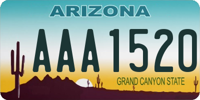 AZ license plate AAA1520