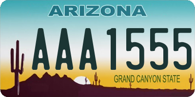 AZ license plate AAA1555