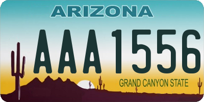 AZ license plate AAA1556