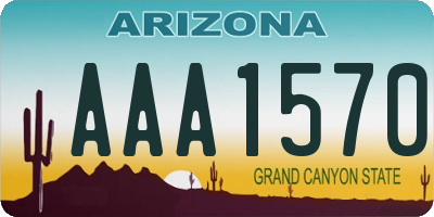 AZ license plate AAA1570