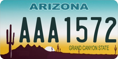 AZ license plate AAA1572