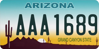 AZ license plate AAA1689