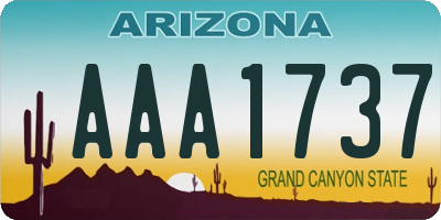 AZ license plate AAA1737