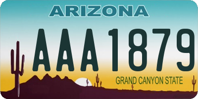 AZ license plate AAA1879