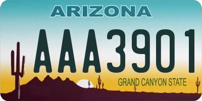 AZ license plate AAA3901