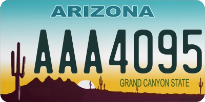 AZ license plate AAA4095