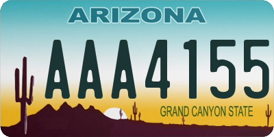 AZ license plate AAA4155