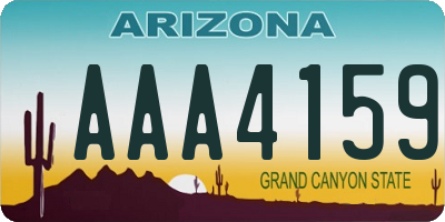 AZ license plate AAA4159