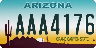 AZ license plate AAA4176
