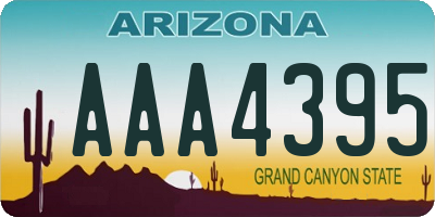 AZ license plate AAA4395