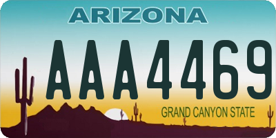 AZ license plate AAA4469