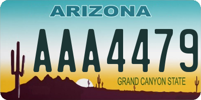 AZ license plate AAA4479