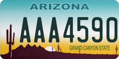 AZ license plate AAA4590
