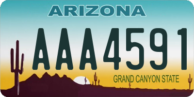 AZ license plate AAA4591