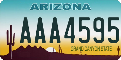 AZ license plate AAA4595