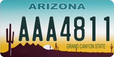 AZ license plate AAA4811