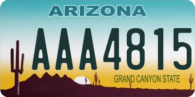 AZ license plate AAA4815