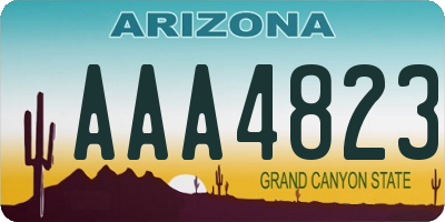 AZ license plate AAA4823