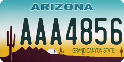 AZ license plate AAA4856