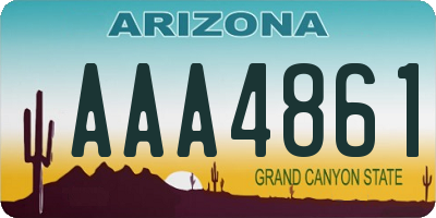 AZ license plate AAA4861