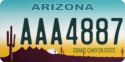 AZ license plate AAA4887
