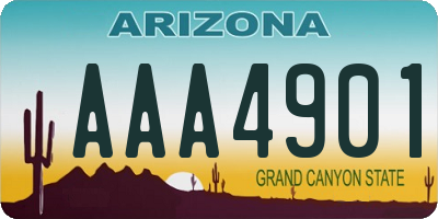 AZ license plate AAA4901