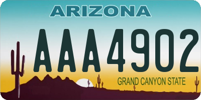 AZ license plate AAA4902