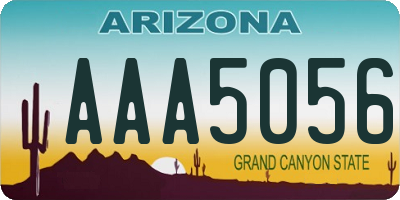 AZ license plate AAA5056