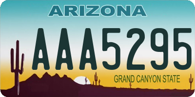 AZ license plate AAA5295