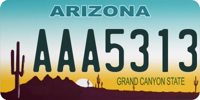 AZ license plate AAA5313