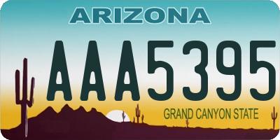 AZ license plate AAA5395