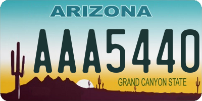 AZ license plate AAA5440