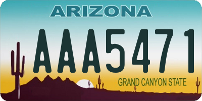 AZ license plate AAA5471