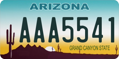 AZ license plate AAA5541