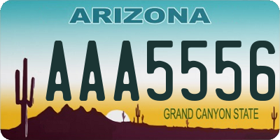 AZ license plate AAA5556