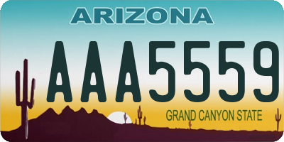 AZ license plate AAA5559