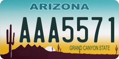 AZ license plate AAA5571