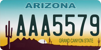 AZ license plate AAA5579