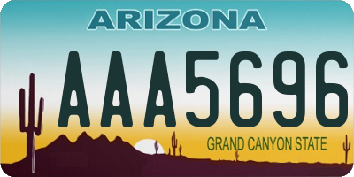 AZ license plate AAA5696