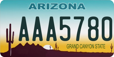 AZ license plate AAA5780